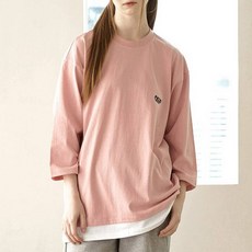 디프 여성용 통기성 레드스퀘어 7부 티셔츠 DRV_8001