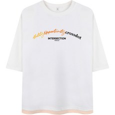 크로스닷 여성용 통기성 렌지아치 7부 티셔츠 CRV_8002