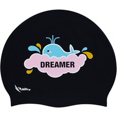 Rally 運動矽膠泳帽 NRUC188, 黑色, 1個