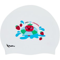 Rally 運動矽膠泳帽 NRUC186, 白色, 1個