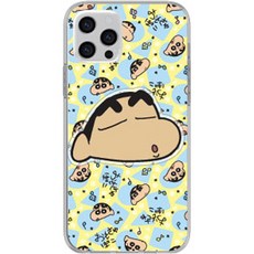 제이앤컴퍼니 타임투플레이 짱구의 표정패턴시리즈 아크릴톡 + 투명 젤리 휴대폰 케이스 세트