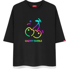 네스파 여성용 통기성 체리밤 7부 티셔츠 SRV_8003