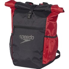 스피도 팀룩색 롤탑 수영 가방 SD96B51, KR 블랙 + 레드