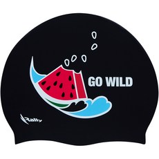 Rally 運動矽膠泳帽 NRUC185, 黑色, 1個