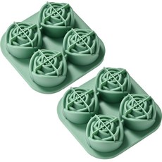 花朵製冰模具 4格, 薄荷綠