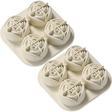 花朵製冰模具 4格, 白色