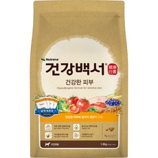 건강백서 강아지 기능성 사료, 피부/피모+알러지, 1.2kg, 1개