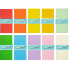 misoro 1000 彩色橫式信封 10種 x 8入組 2272, 珍珠紅, 朱紅, 深黃, 橘色, 淡黃綠, 綠色, 淡翠綠, 淡紫色, 粉紅色, 淡米色, 1套