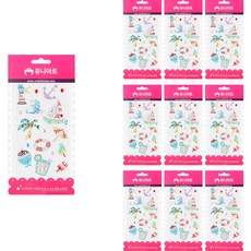 유니아트 비즈 스티커, 10개, 107번 여름 이야기