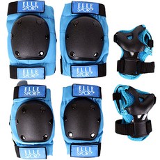 Elle 護具套組 膝蓋 2p + 肘部 2p + 手腕 2p, 藍色