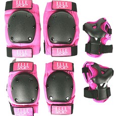 ELLE 護具組 護膝2入 + 護肘2入 + 護腕2入, 粉紅色