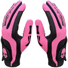 Volvik VAJB Lycra女款骷髏頭高爾夫手套 雙手用, 粉色(隨機出貨), 1組
