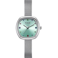 FOCE 馬卡龍網眼錶帶手錶 + 皮革錶帶隨機出貨組 FM2016GN