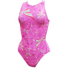 SUMISA女款印花水上波浪連身泳衣 蝴蝶結 WPKPR05