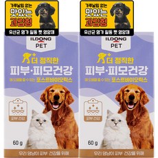 일동펫 반려동물 더 정직한 영양제, 피부/피모+장건강, 2개