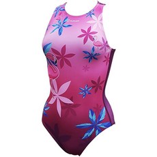 SUMISA女款印花水上波浪連身泳衣 火鶴 WPKPR0