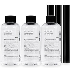 Dinovo 擴香器補充裝 200ml*3p+黑色蘆葦棒 15p 套組, 黑櫻桃, 1組