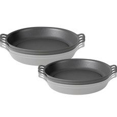 廚房大師 露營餐盤組, 淺灰色, 深灰色, 小餐盤 4入 + 大餐盤 4入, 1套