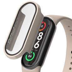 누아트 풀커버 강화유리 하드케이스, 베이지, 1개