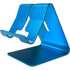 코코마트 데스크탑 알루미늄 합금 플레이트 휴대폰 받침대, 블루, 1개
