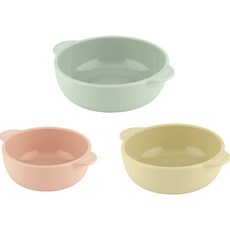 sillymann 飯碗+湯碗+麥片碗套組 WSB2003, 奶油桃色（飯糰）、奶油黃（湯球）、奶油綠（麥片球）, 1組