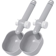 DING DONG PET 寵物夾式多功能飼料勺, 灰色, 2個