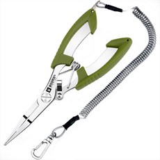 BOOMS FISHING H01 多功能鉗+彈簧繩, 綠色