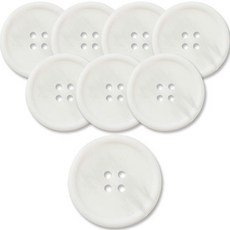 동대문단추왕 고급 무광 코트 가디건 단추 15mm, 화이트소리아, 8개
