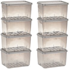 Thx Soyoon 冷凍庫專用密封容器 8號 透明灰色, 1套, 單品