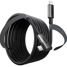 UGREEN 綠聯 USB3.2 Gen1 5Gbps VR 頭戴式裝置 90度 C to C型傳輸線 US551, 黑色, 1個, 5m
