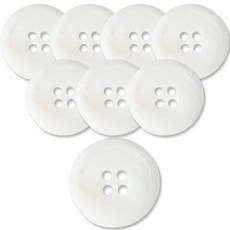 동대문단추왕 고급 무광 코트 가디건 단추 15mm, 화이트각시봉, 8개