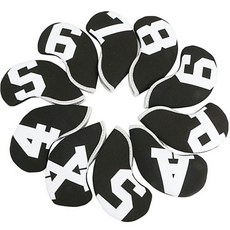 讚啦it商品 超帥鐵桿套10件組, 黑色背景(白色數字), 1套