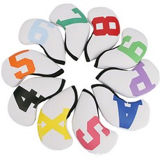 讚啦it商品 超帥鐵桿套10件組, 白色背景(彩色數字), 1套