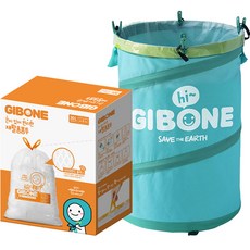 기본에 끈이 있어 편리한 재활용봉투 80p + 팝업 멀티 바스켓 세트, 1세트, 30L