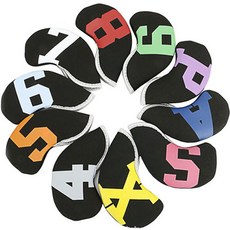 讚啦it商品 超帥鐵桿套10件組, 黑色背景(彩色數字), 1套