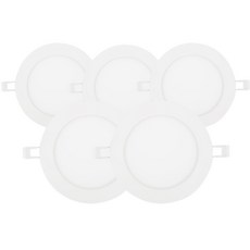 DAYTIME LED嵌入式燈 145mm 10W AL-2107Q-MBY5f-10ROUND-N, 5個, 暖白光