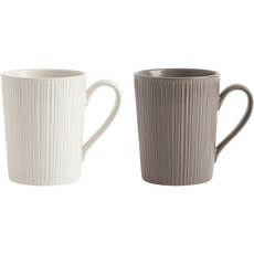 LENANSE Hwigeu馬克杯 2件組 430ml, 奶油色, 灰色, 1組