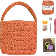 yarna 에밀리 스타백 뜨개질 DIY 패키지, 17 코랄, 1개