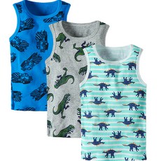 Juniday 男童款背心 綠色恐龍 3件組