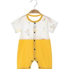 STARDOOR 嬰幼兒亮點配色圖案全開扣連身衣