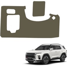 메이튼 순정 컬러 가죽 핸들하단 스크래치 커버, 쌍용 토레스, 카키