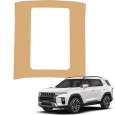 MAYTON Torres防刮原廠色皮革SC第二排中控台後蓋, 馬鞍棕色, SsangYong Torres