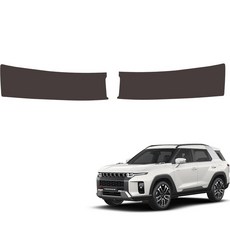 MAYTON Torres 防刮 原廠顏色 皮革 SC 後車廂門檻飾板, 深棕色, SsangYong Torres