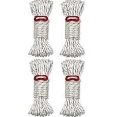 River Fox 露營反光帳篷繩 4入, 白色