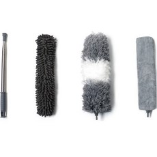 Lovetrees 可彎曲長度可調式除塵撣 4件組, 混合色, 1套