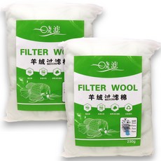 MIMINEAQUA 高品質羊毛棉 水族用過濾棉 250g, 2個