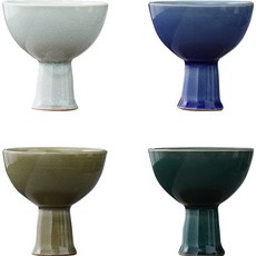 BELLE design Kitchen Choice 四色響音酒杯4件組, 青紫色, 淺綠色, 深綠色, 藍色, 1套