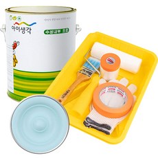 삼화페인트 아이생각 친환경 수성내부 프로 4L 도구세트, 레인블루, 4000ml, 1개