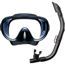 REEFTOURER 潛水面罩+水下呼吸管套組RC-1117Q, BKBK