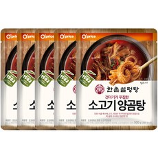 Hanchon 辣牛肉湯即食料理包, 5包, 500g